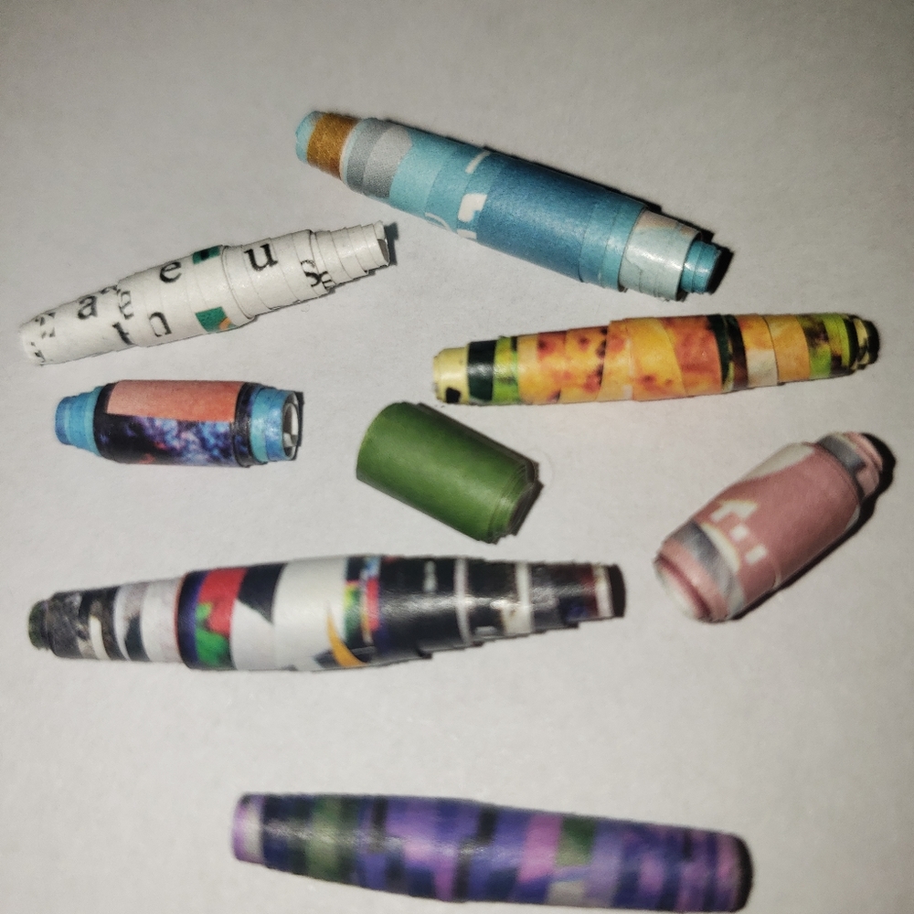 50 Handmade Paper Beads - Mixed - Picture 5 of 8